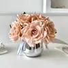 Rosas Artificiais, Arranjos de Flores de Mesa de Jantar de Luxo Leve de Alta Qualidade, Enfeites Decorativos, Flores Artificiais, Buquês, Arranjos Florais, Entrega Transfronteiriça