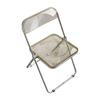 Mesa de comedor y silla de acero inoxidable plegable de acrílico transparente con combinación de cafetería de estilo industrial y tienda de té con leche de celebridades de Internet
