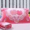 Toalla de almohada de felpa de doble cara pura de 32 hilos a la antigua toalla de almohada de algodón toalla de almohada de dibujos animados bufanda de almohada engrosada