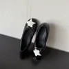 Versão em couro macio~Padrão de losango de laço francês bico redondo salto embutido sapatos femininos boca rasa sapatos versáteis sola plana sapatos de vovó