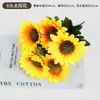 Enfeites de flor de girassol Flor de sol flor artificial decorações Flores de engenharia Pequenos buquês de plástico Decoração de mesa de sala de estar e jantar