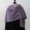 Cachecol Dupla Face Duas Cores Popular de Inverno Lã Caxemira Cachecol Feminino de Inverno de Alta Qualidade Xale Masculino Atacado
