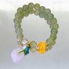 2024 Novos Acessórios de Mão Novo Estilo Chinês Fivela da Paz Pulseira de Jade Imitação Feminina Design de Nicho Ins Pulseira