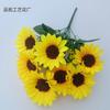 Ramo de Girasoles de Simulación 7 Girasoles Flores de Simulación Decoración del Hogar Accesorios de Fotografía Pastoral Flores Falsas Flores de Seda