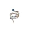 Anillo de Apertura Ajustable de Aleación Explosiones Transfronterizas Electrochapado Retro con Artefacto de Línea Anillo de Gato de Aleación de Zinc para Crochet