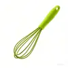 En Stock Batidor de Huevos Manual de Silicona y Acero Inoxidable de 6 pulgadas Batidor de Huevos Mini Mezclador de Mango Multifuncional de Mano