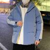 2023 Inverno Novo Com Capuz Três Barras Soltas Roupas Acolchoadas De Algodão Moda Coreana Curta Inverno Jaqueta Acolchoada Masculina All-match