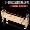 Dispositivo de Tejer a Mano de Madera Maciza, Dispositivo para Trenzar Cuerda, Bastidor para Trenzar, Herramienta DIY para Trenzar Pulseras y Cuerdas con Nudo Plano, Bastidor Fijo