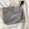 Bolso de Cosméticos de Pana Moderno y Casual, Bolso de Cosméticos de Gran Capacidad para Retoque de Labios, Cartera de Mano para Llevar Cambio y Teléfono Móvil