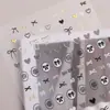 Adesivos de Unha de Laço em Formato de Coração, Adesivos Versáteis Planos Vazados para Nail Art, Decorações Fofas Estilo Dh