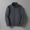 Nueva Chaqueta Ligera de Algodón Acolchada de Diamantes para Hombre Cuello Alto Cremallera Ligera Cálida Ropa Exterior Ropa de Hombre de Comercio Exterior Top