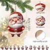 Adornos Colgantes Acrílicos de Papá Noel de Navidad Más Vendidos para Decoraciones del Árbol de Navidad del Hogar y Decoraciones de Escenas de Fiesta