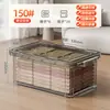 Caixa de Armazenamento Transparente Doméstica Grande Capacidade Super Grande Roupas Brinquedos Caixa de Armazenamento de Plástico Caixa de Armazenamento Caixa Organizadora