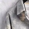 Marca de Moda Primavera e Outono Camisa Masculina de Manga Longa Estampada com Bolso Lapela Solta Casual Top Roupas Jaqueta Camisa de Estudante
