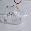 Lindo Colgante de Almacenamiento de Cabeza de Gato Grande, Caja Creativa Transparente para Guardar Pelo de Gato, Colgante de Almacenamiento de Gato Extra Grande