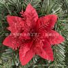 15cm Pó Dourado Vazado Flor Tridimensional DIY Flor de Pó Glitter Acessórios para Guirlanda de Árvore de Natal Decoração de Árvore de Natal