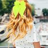 Pinza de pelo de clip de resorte de cinta de lazo fluorescente de moda pinza de pelo de color sólido pinza superior linda accesorios para el cabello de venta caliente transfronteriza tocado al por mayor
