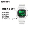 Sanda K-Style Reloj Digital Impermeable para Natación Juvenil Despertador Sencillo Pantalla Única Cuadrado Pequeño Muñeca Estudiante Hombre y Mujer