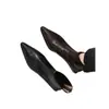 Botines Elegantes de Punta Fina con Tacón Grueso Estilo Francés para Mujer, Nuevos Botines de Primavera y Otoño 2026, Tacón Medio, Cuero Suave, Elásticos Ajustados, Botas Martin