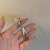 Horquilla de estrella Y2K para chica sexy, dulce y genial, pinza para el pelo rota, flequillo, horquilla para la frente femenina, tocado para mujer