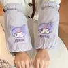 Mangas Antirsujeira Infantis Kuromi Melody Mangas Bordadas de Desenho Animado para Bebês e Crianças Pequenas