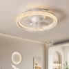 Lámpara de ventilador con protección ocular para dormitorio, moderna y sencilla, lámpara de ventilador eléctrico integrada para restaurante, lámpara de ventilador de techo inteligente para habitación de niños