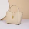 Bolso de mano de mujer más vendido transfronterizo, bolso de mano de lujo ligero, nuevo bolso tipo cubo de piel de vaca de capa superior para mujer, bolso tipo cesta de cuero genuino cruzado