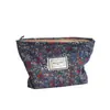 Bolsa de Lona Floral de Pana, Neceser, Bolso de Mano para Mujer, Bolsa de Almacenamiento de Tela, Diseño Artístico Fresco de Nicho