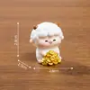 Enfeite do Ano do Carneiro Parabéns de Ano Novo Coupletos de Riqueza e Prosperidade Boneca de Ovelhinha Partículas Fofas Acessórios Decorativos DIY Pequenos Enfeites de Mesa