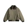 Marca Genérica Tendencia Retro Americano Chaqueta de Algodón para Hombre Holgada Invierno Doble Capa Solapa Chaqueta de Trabajo My95415