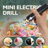 Mini Taladro Eléctrico Pequeño de Mano USB Perforadora Perla Melocotón Núcleo Juego de Perforación Manual Micro Amoladora Eléctrica Multifuncional para el Hogar