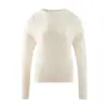 Otoño Invierno Ligero Cachemir Seda Terciopelo Estilo Perezoso Cuello Redondo Tejido Punto Trenzado Holgado Versátil Temperamento Camisa Base