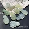 Colgante de Jade 24x43mm Jade Xiuyu Natural Flor de Peonía Colgante Pipa Accesorio