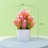 Flores Artificiais de Simulação Decorações Criativas para Mesa de Casa Flores de Plástico Grama Artificial Plantas Verdes Decorações de Interior Mini Decorações Bonsai