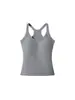 Top Regata Feminino de Verão com Gola Halter e Bojo, Pode Ser Usado por Fora, Sem Mangas, Modelagem Justa, Afina a Cintura, Estilo Esportivo, Camada Base