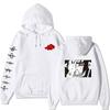 Sudadera con capucha de Naruto para hombre y mujer, sudadera casual, sudadera con capucha con estampado de retrato de zorrillo de la organización, chaqueta