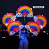 Verão cartoon arco-íris flor colorida borboleta clipe de mão vara balão parque barraca ao ar livre atividades atacado