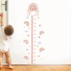 Estrellas Rosas Nubes Arcoíris Calcomanías de Altura de Dibujos Animados Calcomanías de Pared para Habitación de Niños Decoración de Jardín de Infancia Calcomanías Autoadhesivas