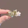 Pasador de Mariposa Dulce Perla Estilo Bosque con un Toque de Alta Gama, Pinza Lateral para Cabello Rebelde, Pinza para Flequillo, Pinza de Pato, Accesorio para el Cabello de Niña
