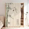 Persiana de Bambu Chinesa Tipo Colante em Trilho Deslizante Cortina para Armário Guarda-Roupa Cortina à Prova de Poeira Armário sem Porta Sapateira Cortina Cover Feia Fixa