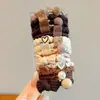 Elástico de Cabelo para Rabo de Cavalo Alto Estilo Coreano de Primavera, Corda de Cabelo Durável, Simples para Mulheres, Elástico de Cabelo de Alta Qualidade