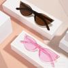 Gafas de Sol Transfronterizas 2026 Estilo Europeo y Americano Gafas de Sol Cat-Eye Únicas Color Caramelo Estilo Callejero Gafas de Sol Cat-Eye Irregulares Europeas y Americanas