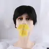 Barba Artificial Amarilla de Ganso para Halloween Cejas Grandes Traje Barba Grande Accesorios para Fiesta de Disfraces Juego de Rol Barba Falsa