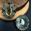 Nuevo Estilo Retro Plata Antigua Forma de Flor Broche de Diamante Accesorios para Collar Pulsera Accesorios para Cabello de Chica Retro Pendientes Accesorios Recto