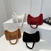 2026 Nova Bolsa Casual de Pele de Cordeiro Granulada Grande Capacidade Bolsa de Ombro Estilo Coreano Bolsa Feminina Bolsa Fofa de Pelúcia