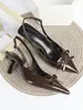 Sandalias de Tacón de Aguja de Punta Fina con Lazo y Boca Baja, Populares Transfronterizas Europeas y Americanas para Mujer, Zapatos de Tacón Alto para Primavera y Verano