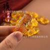 Atacado Cristal Amarelo Dragão Lingote de Ouro Moeda dos Cinco Imperadores Deus da Riqueza Pote do Tesouro Pote do Tesouro Cilindro de Pressão Ornamentos