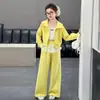Elegante Conjunto de Dos Piezas para Niñas para Otoño: Cárdigan con Capucha, Volante de Encaje y Pantalones de Chándal de Pierna Ancha