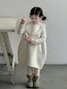 Comercio Exterior Ropa Infantil 2026 Estilo Otoño Profundo e Invierno Vestido Chaleco de Encaje para Niñas de Edad Media Adorno de Volantes Ropa Interior Conjunto Infantil
