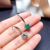 Nuevo color tesoro suministro en vivo imitación azul y verde Maldivas pendientes de diamante Mosang 1 quilate súper flash pendientes de copo de nieve
